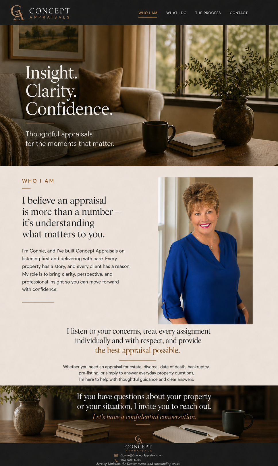 Connie of Concept Appraisal Services in an editorial portrait